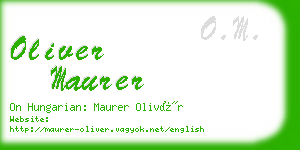 oliver maurer business card